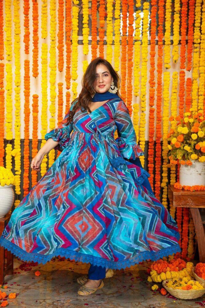 DC G33 Chiffon Printed Anarkali Kurti With Bottom Dupatta Wholesale Price In Surat